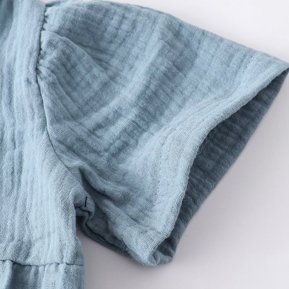 Basic Linen Baby Romper - Picture 3 of 3